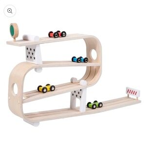 Wooden Race Track Ramp with Toy Cars kids toy